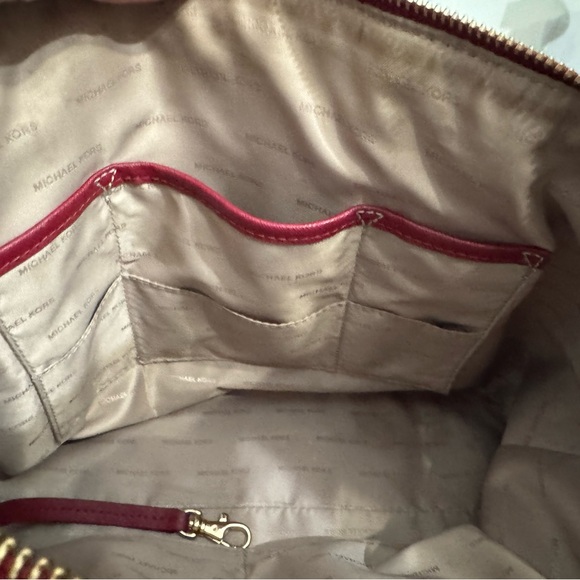 Michael Kors Cherry Red Satchel - Picture 5 of 11